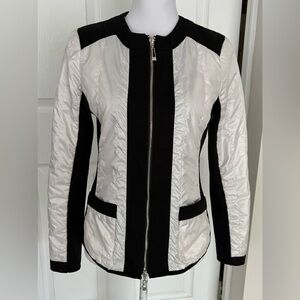 I Jeans by Buffalo white and black quilted jacket - size small